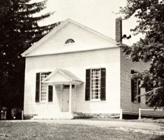 A 20th-century photograph of the first Lewinsville sanctuary